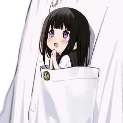 一对两张手绘超级呆萌又幸福的情头 坏的东西就该早点丢进垃圾桶