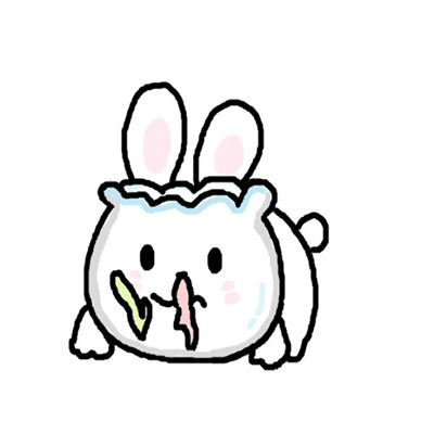 蠢蠢兔系列头像呆萌呆萌的 像落叶总有尘埃落定的一天