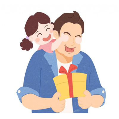 2024超温馨的父亲节头像呆萌 因为您在我从不怕跌倒