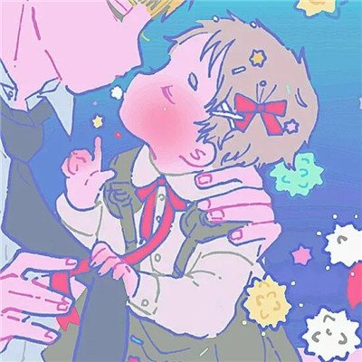 呆萌甜美情侣头像卡通 爱你想去为你打天下