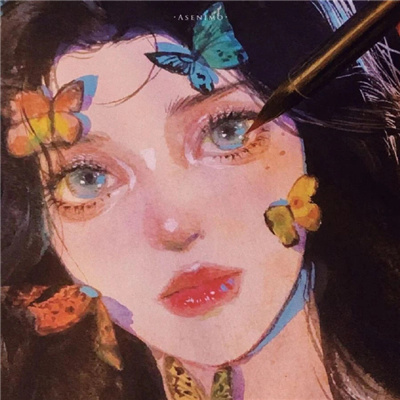 呆萌的女头动漫二次元少女 你总会遇到那束光或早或晚