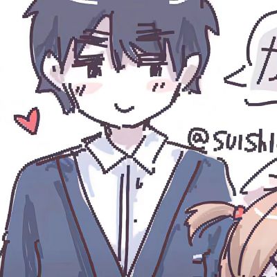 动漫情头呆萌超甜一对 动漫情侣很精致的情头