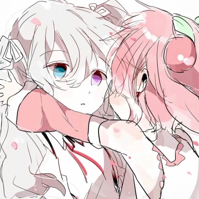 最新二次元卡通闺蜜头像一人一张 喜爱你就像星星会永远陪着月亮的那种喜爱