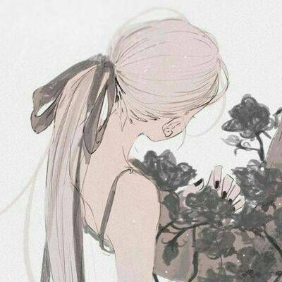 强迫症头像女生卡通图片 总有那么一个人是在等你的