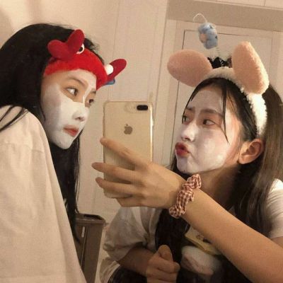 呆萌又很俏皮的双人闺蜜女头 一人一张很甜的呆萌女头姐妹