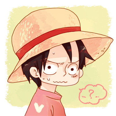 海贼王路飞呆萌头像大全 人家前途无量我是前途无亮