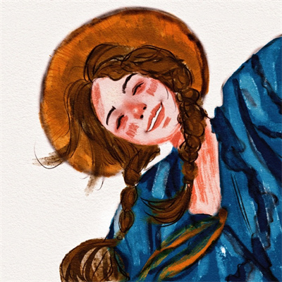 超爱的好看插画女头版卡通 我独我无人可做我的判河