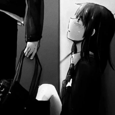 值得珍藏的独特很甜的二次元黑白情头 很甜的很幸福的情头