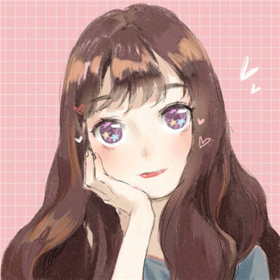 大眼睛萌妹呆萌手绘头像 非你不可也只是曾经