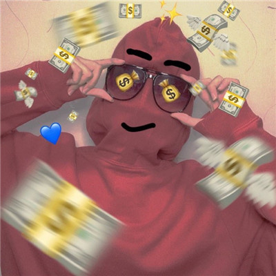 满眼都是钱的微信呆萌头像 给你带来好运的金钱头像