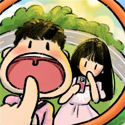 最近超火的哈哈镜动漫情头 超甜的爱情情头幸福