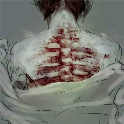 动漫头像男生冷酷嗜血重口味 恐怖的男生卡通动漫头像